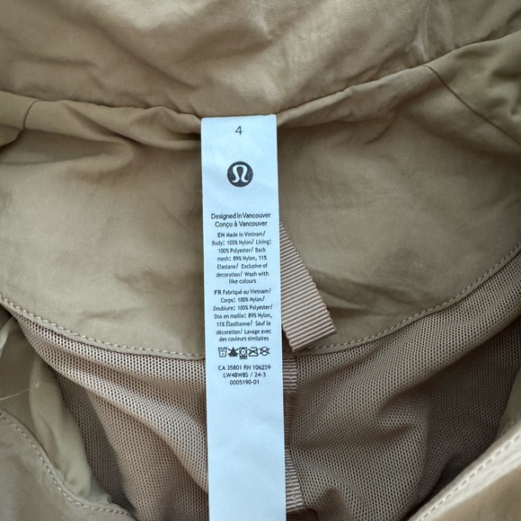 Lululemon effortless jacket Filbert Tan size 4 - Picture 3 of 5